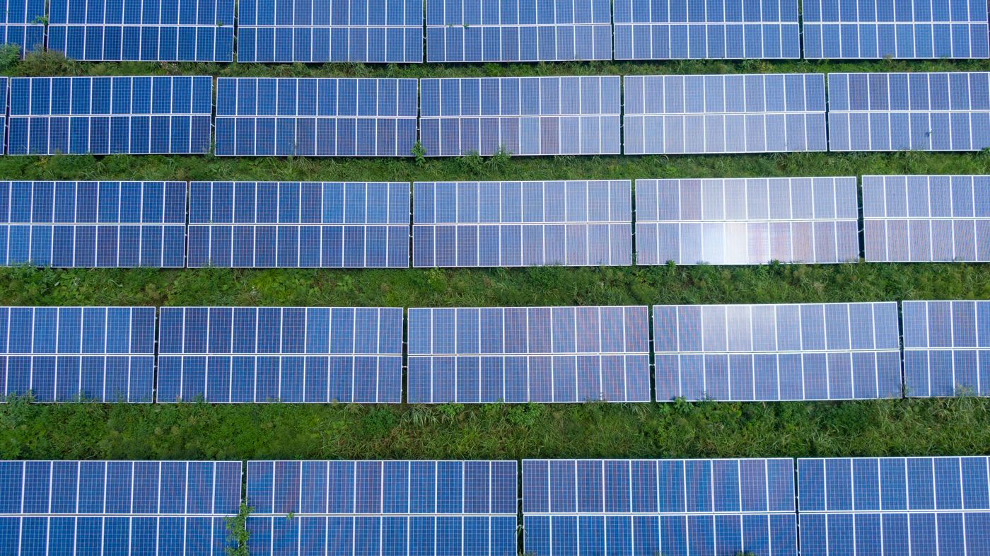 Large-scale solar panel array